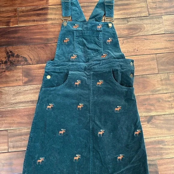 Kiel James Patrick "The Great Moose" Corduroy Overall Jumper Green Size Small - Picture 2 of 7